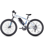 QNUT Victor Electric Mountain Bike in White Left Side View 