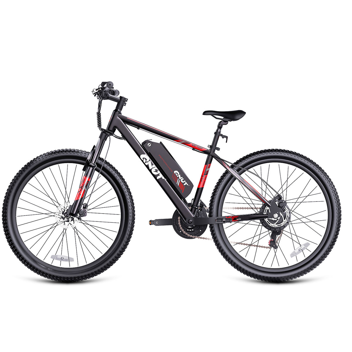 QNUT Victor Electric Mountain Bike in Black Left Side View 