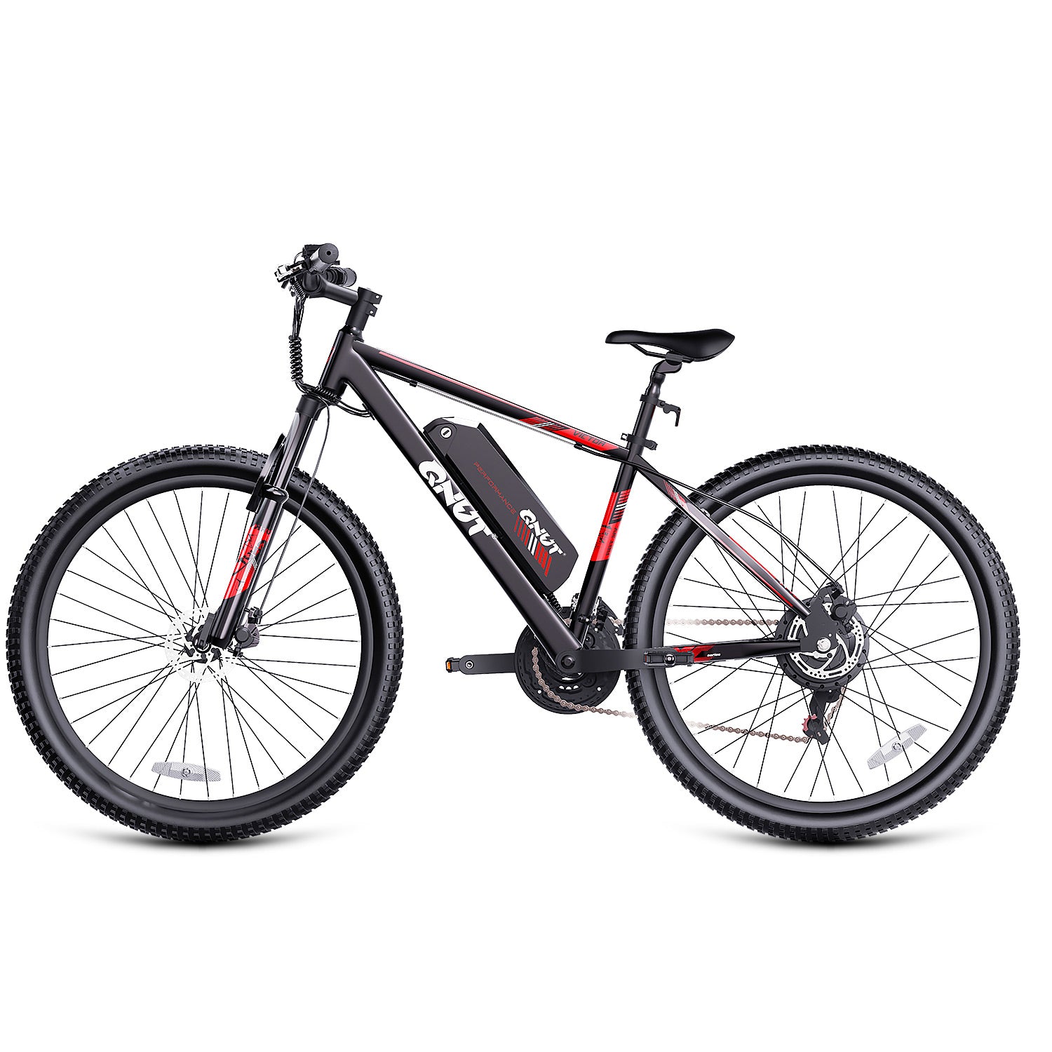 QNUT Victor Electric Mountain Bike in Black Left Side View 