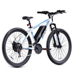QNUT Victor Electric Mountain Bike in Whiter Right Rear Three-Quarter View 